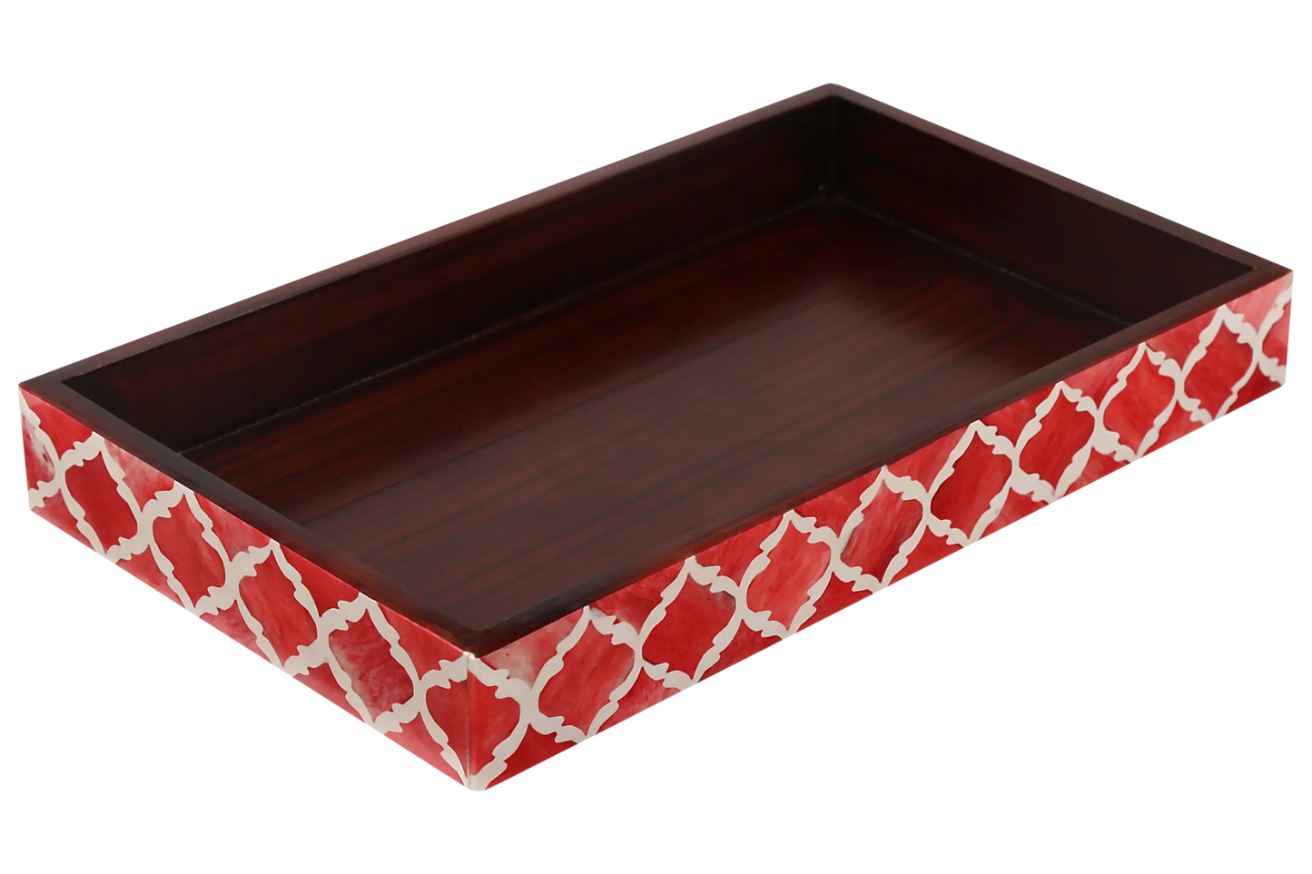 10x6 Bathroom Tray Moroccan Pattern Black & White- Available in 6 Colors