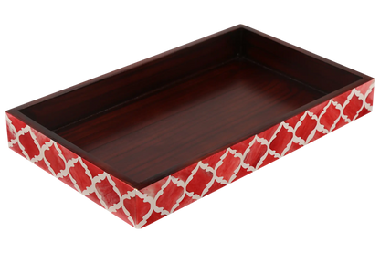 10x6 Bathroom Tray Moroccan Pattern Black & White- Available in 6 Colors