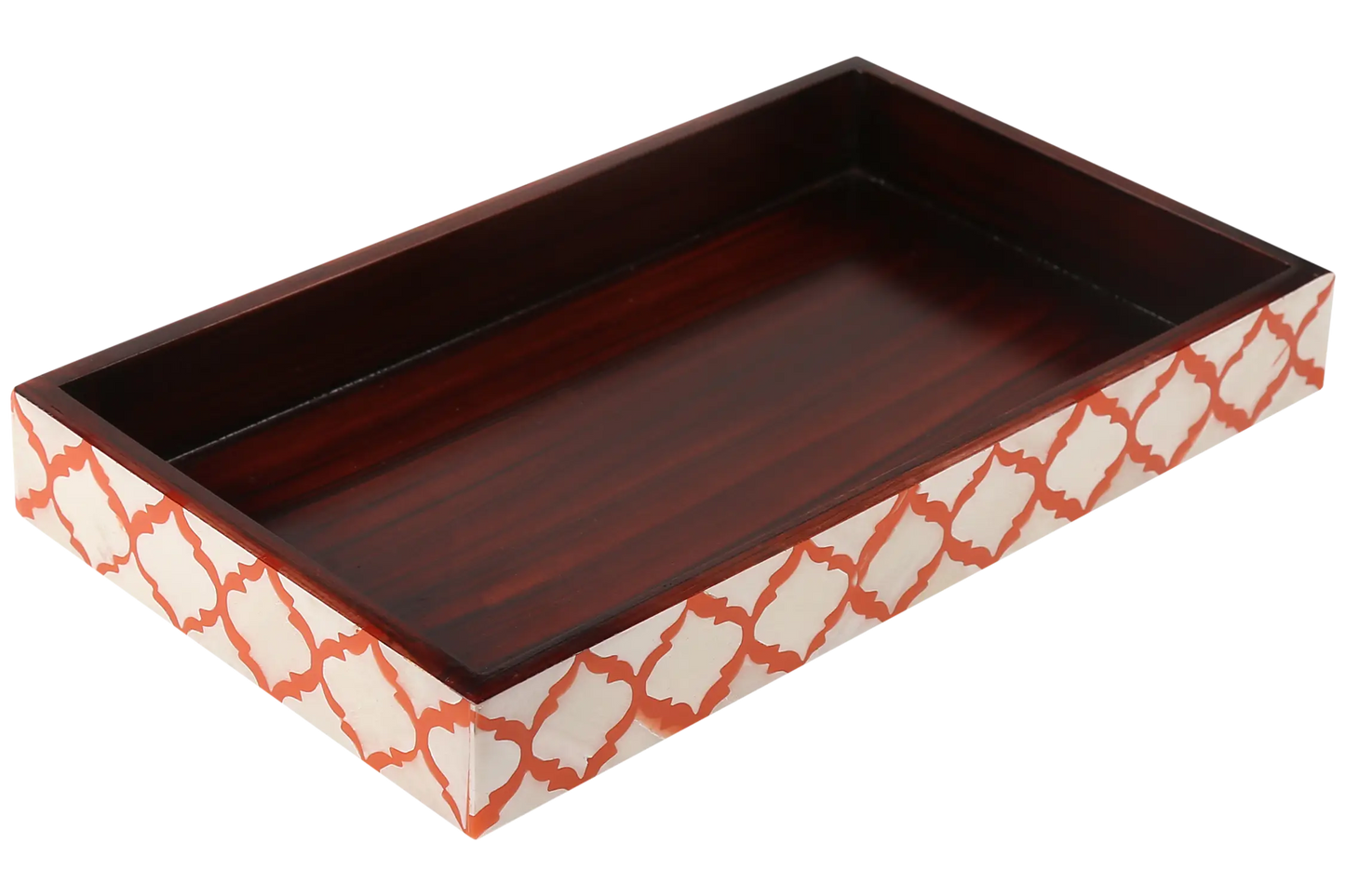 10x6 Bathroom Tray Moroccan Pattern Black & White- Available in 6 Colors