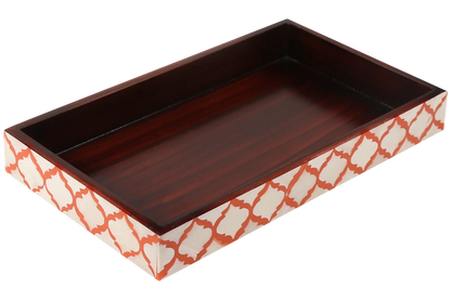 10x6 Bathroom Tray Moroccan Pattern Black & White- Available in 6 Colors