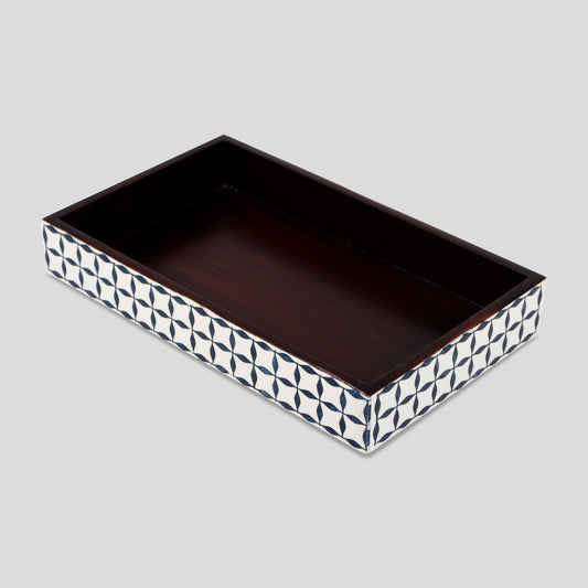 Decorative Tray Illusion Warp Black & White 10x6 inch