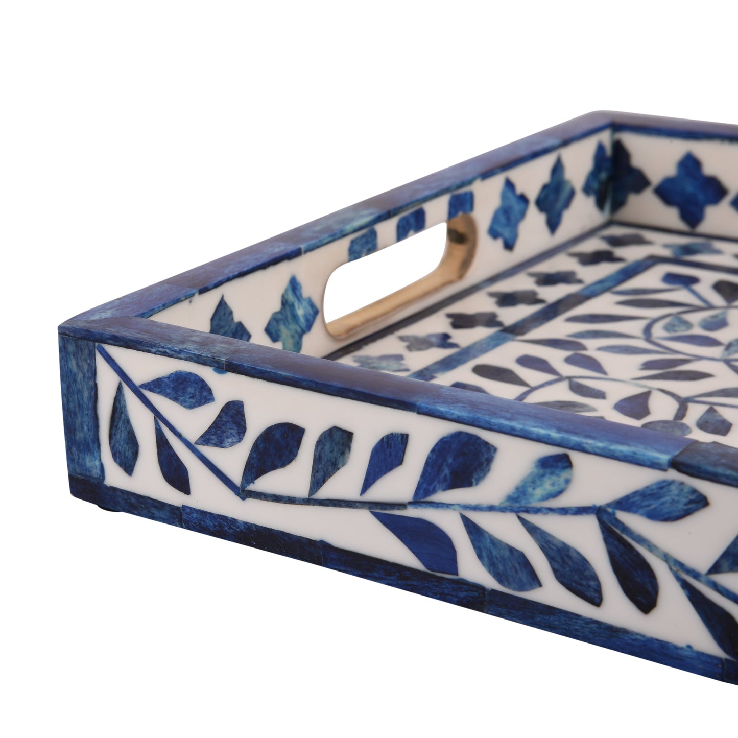 Decorative Tray Moroccan Grande Azul Blue & White 11x17 inch