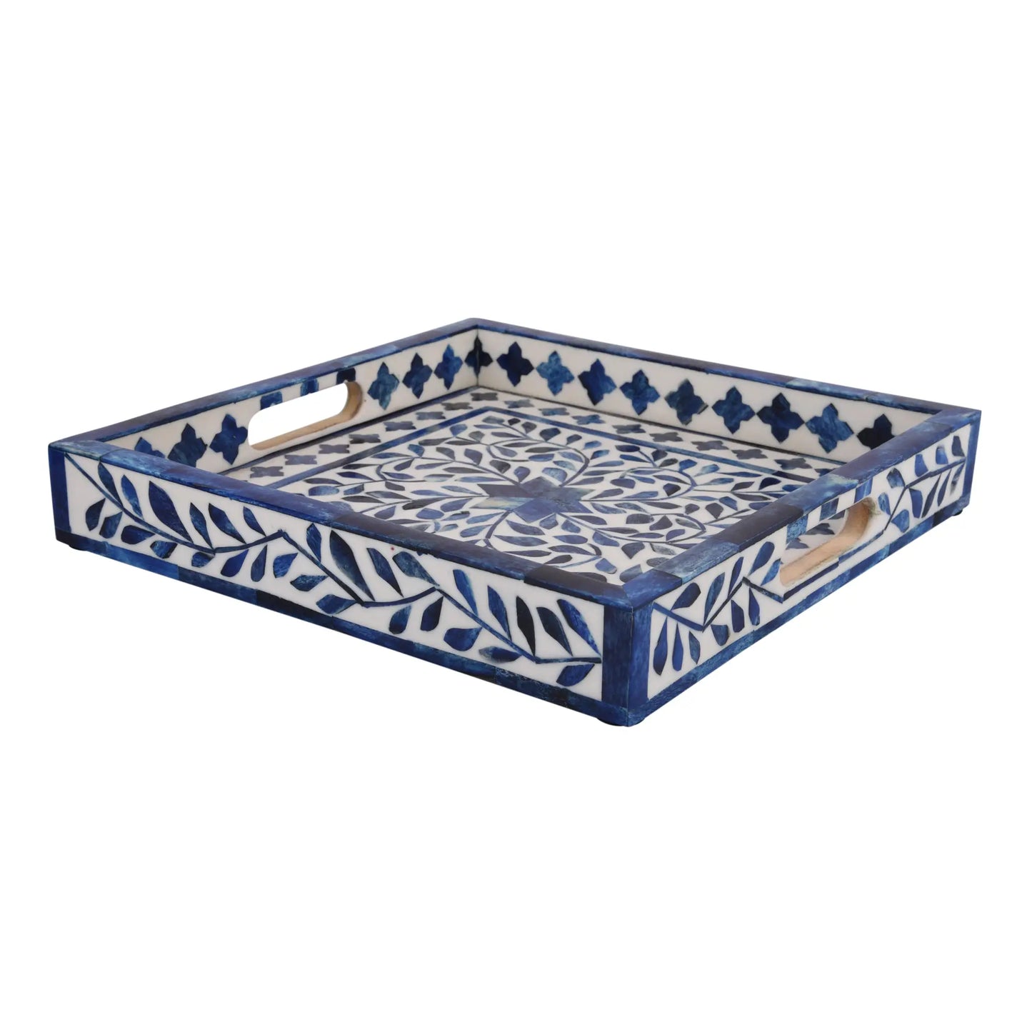 Decorative Tray Alhambra Azul Blue & White - 11x17, 12x12