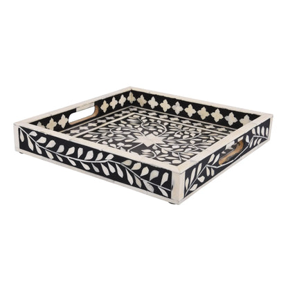 Decorative Tray Alhambra Negra Black & White 11x17, 12x12