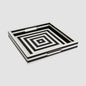 Decorative Tray Concentrics Black & White - 11x17, 12x12